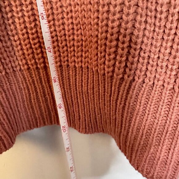 Boutique Color Block Pink Twist Back Knit Sweater M - Picture 4 of 10